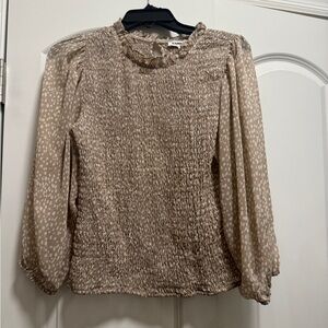 Express Women's Textured Tan Blouse
